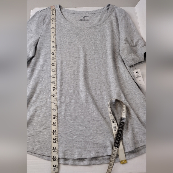 NWT Talbots Petite Women's Metallic Summer Pullover Short Sleeve Tee Size MP - Picture 14 of 14